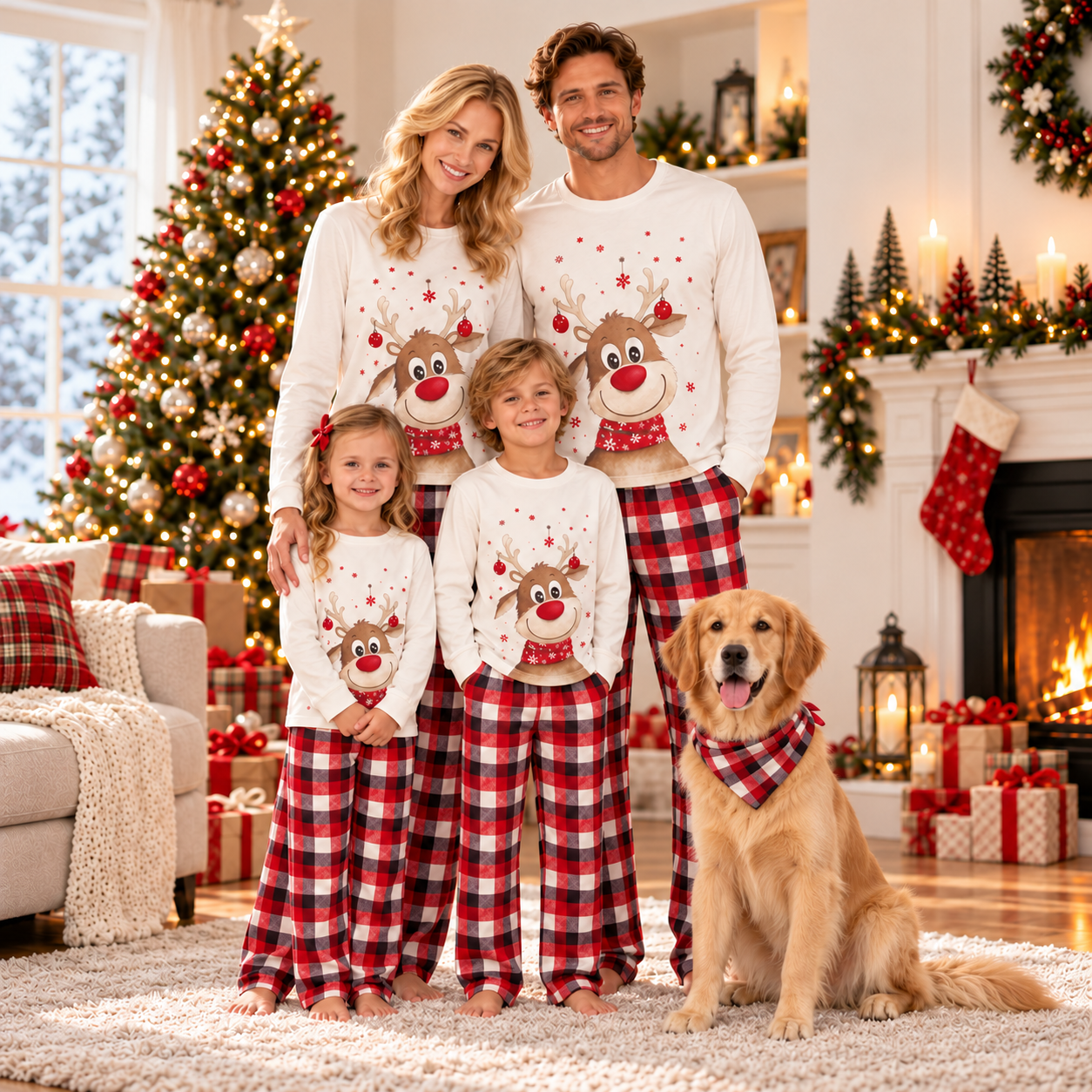 Matching Family Reindeer Christmas Pajamas — Sold Separately