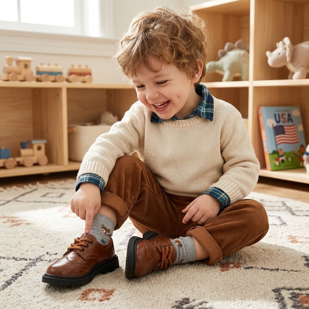 Boys Leather Oxford Formal Shoes