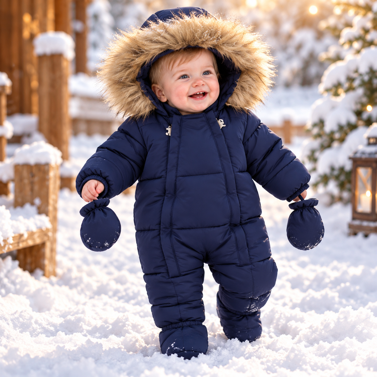 Baby Hooded Winter Jumpsuit