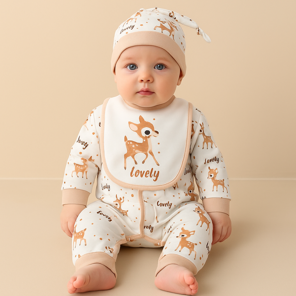 4PCS Newborn Baby Outfit Set