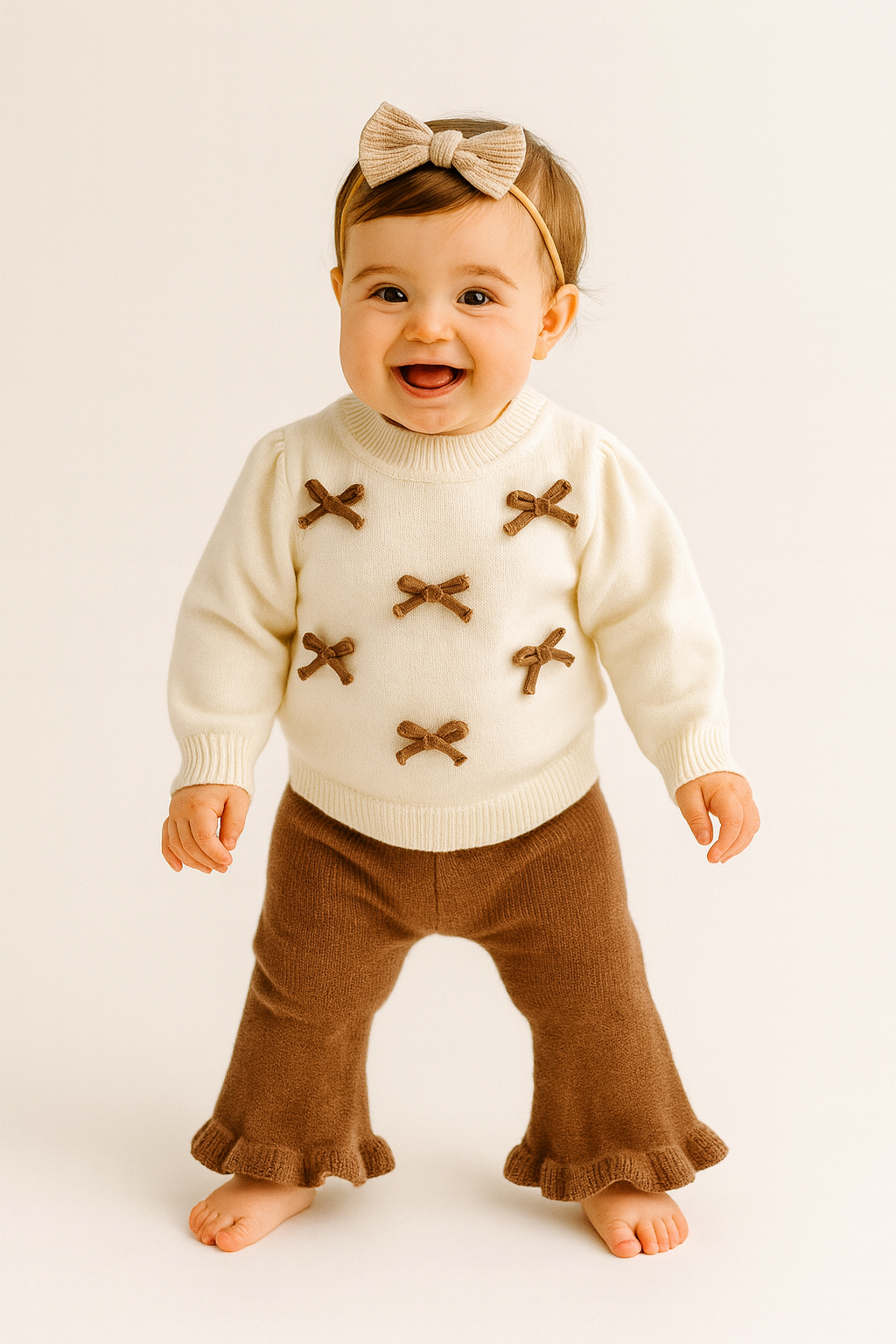 3 Piece Baby Girl Knitted Outfit