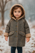 Girl Check Hooded Winter Coat
