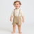Cotton Linen Bodysuit with Suspender Shorts