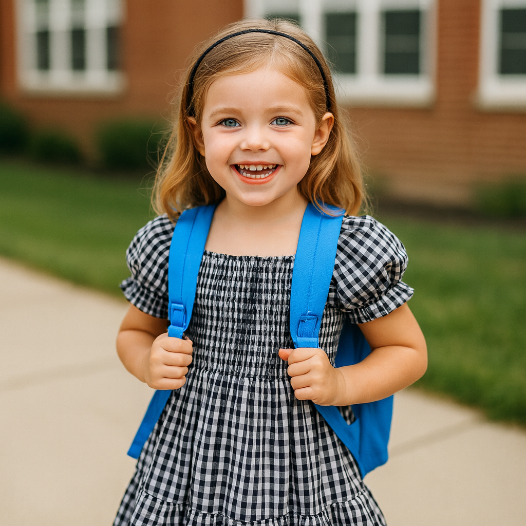 Sweet Summer Puff Sleeve Plaid Dress