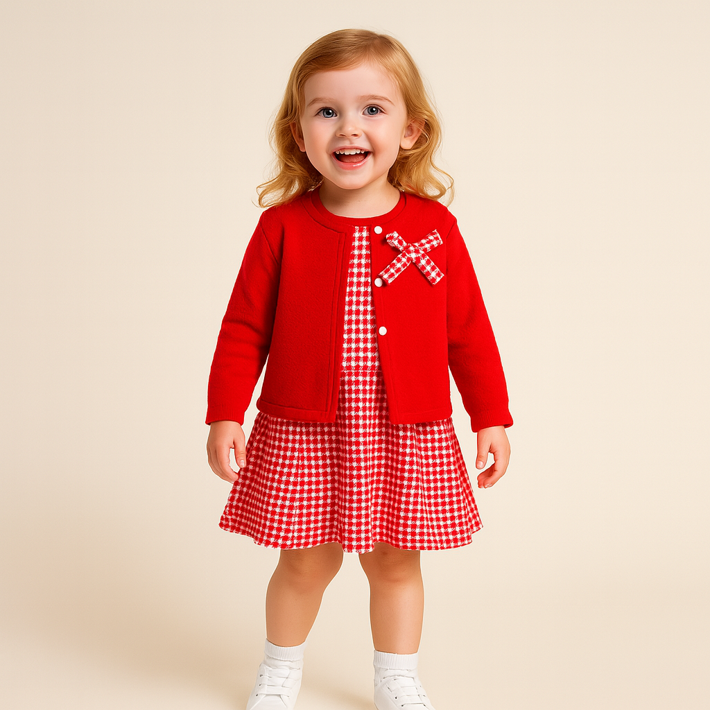 Knitted Cardigan And Dress