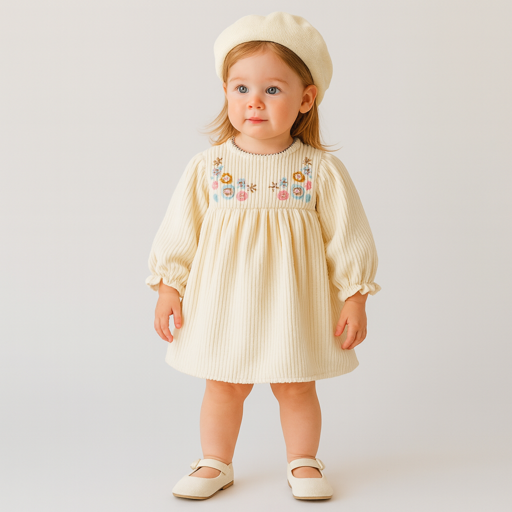 Long Sleeve Embroidered Dress