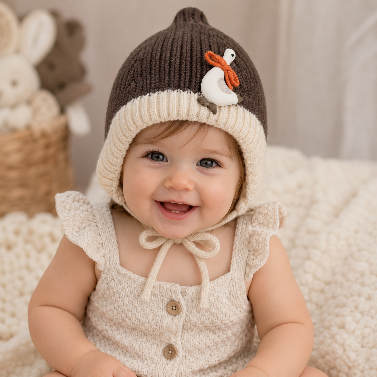 Kids Knitted Winter Hat with Ear Flaps