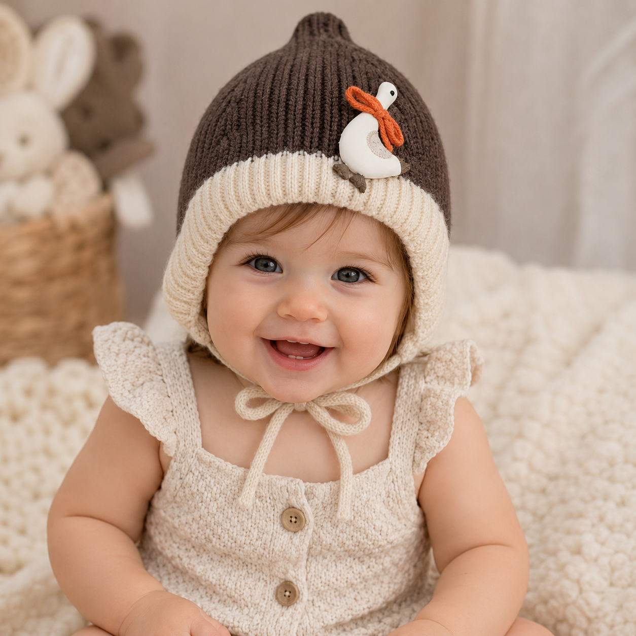 Kids Knitted Winter Hat with Ear Flaps