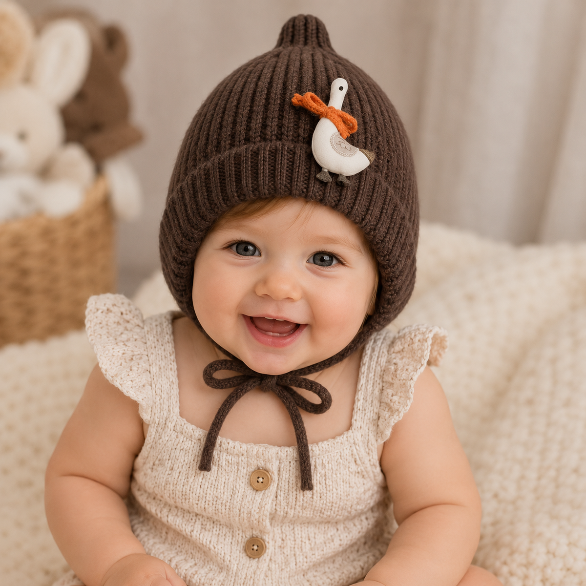 Kids Knitted Winter Hat with Ear Flaps
