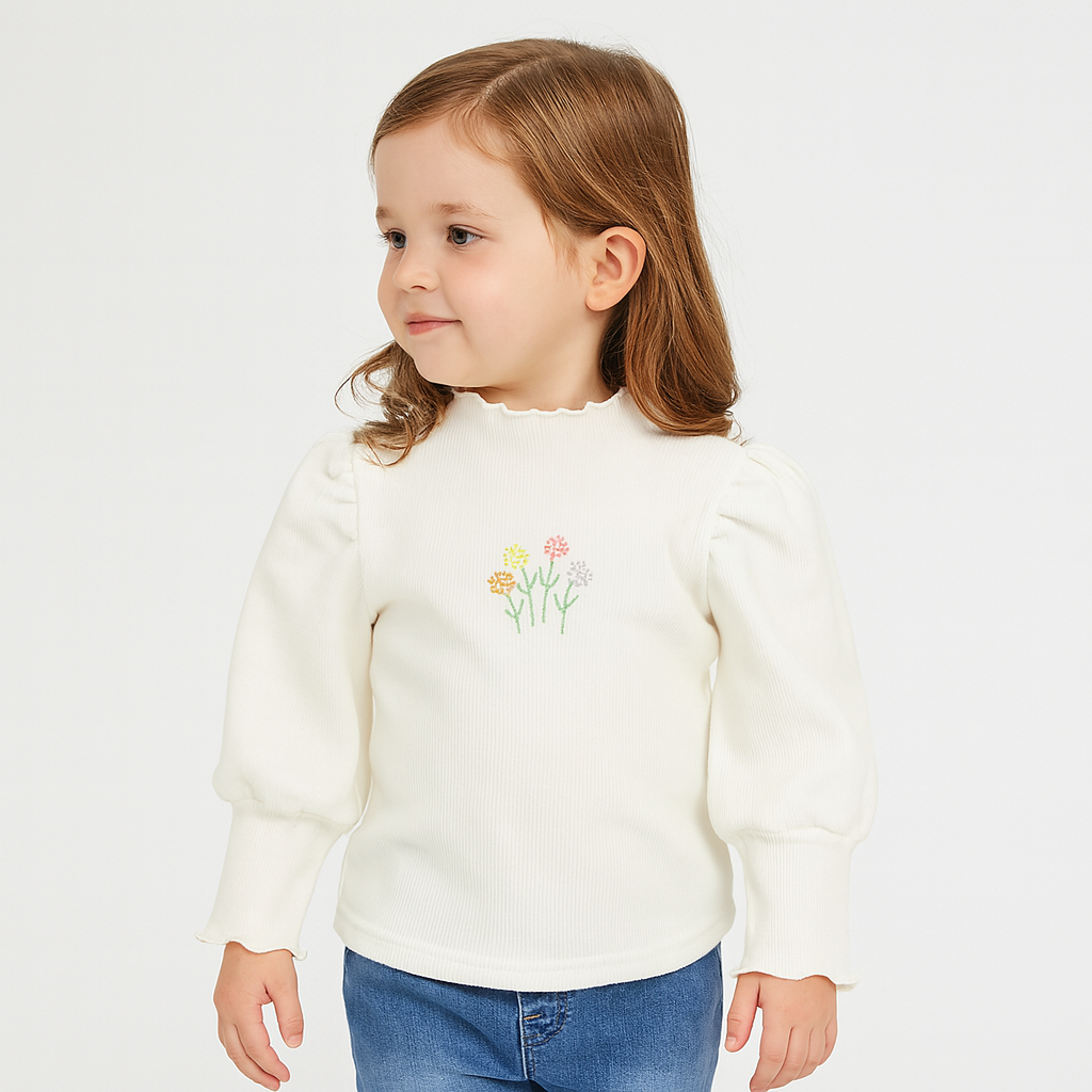 Soft and Warm Embroidered Top