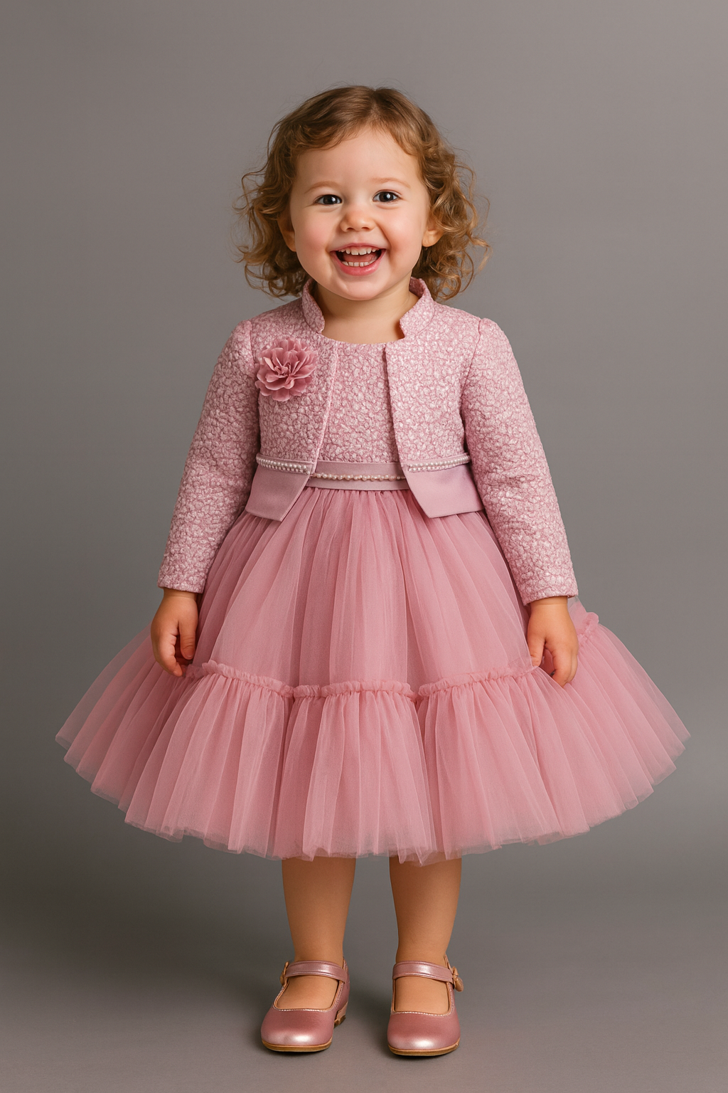 Girls’ Princess Dress and Coat Set