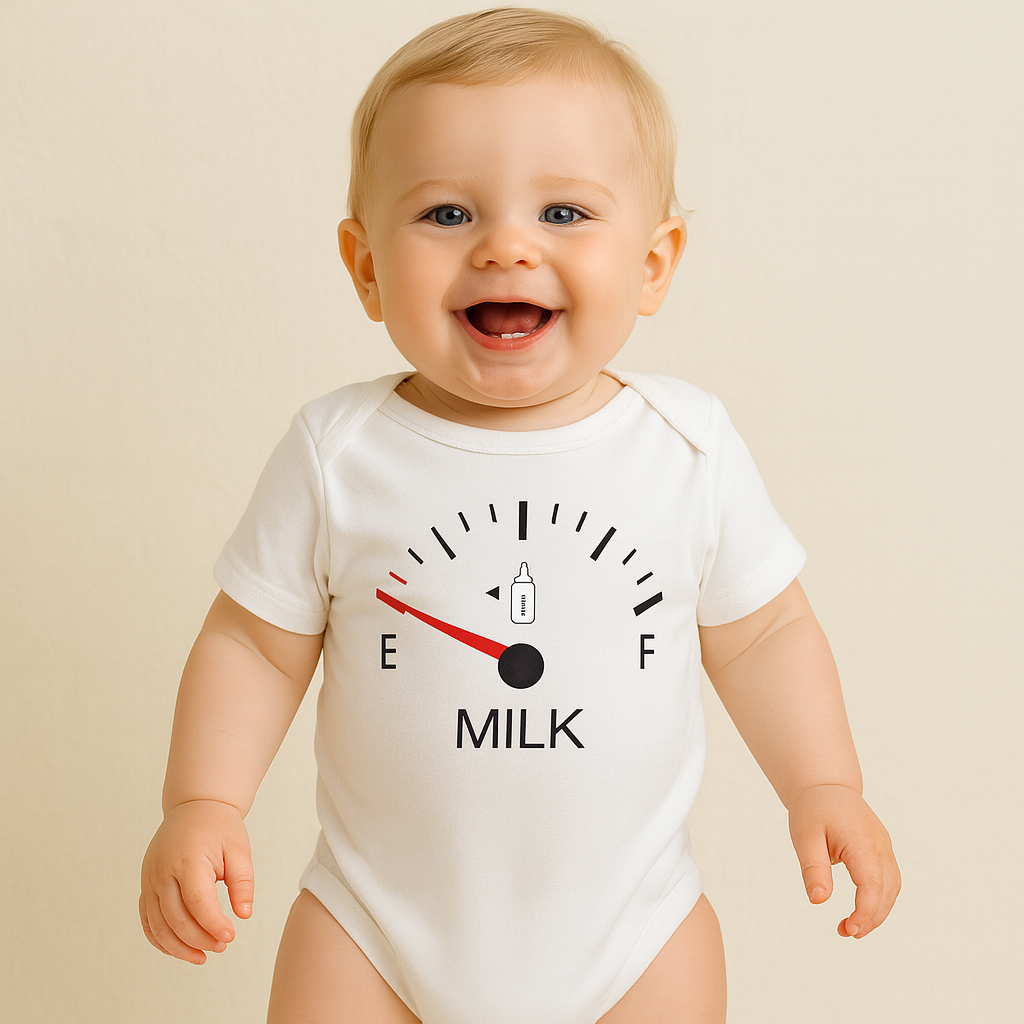 Funny Milk Gauge Baby Onesie