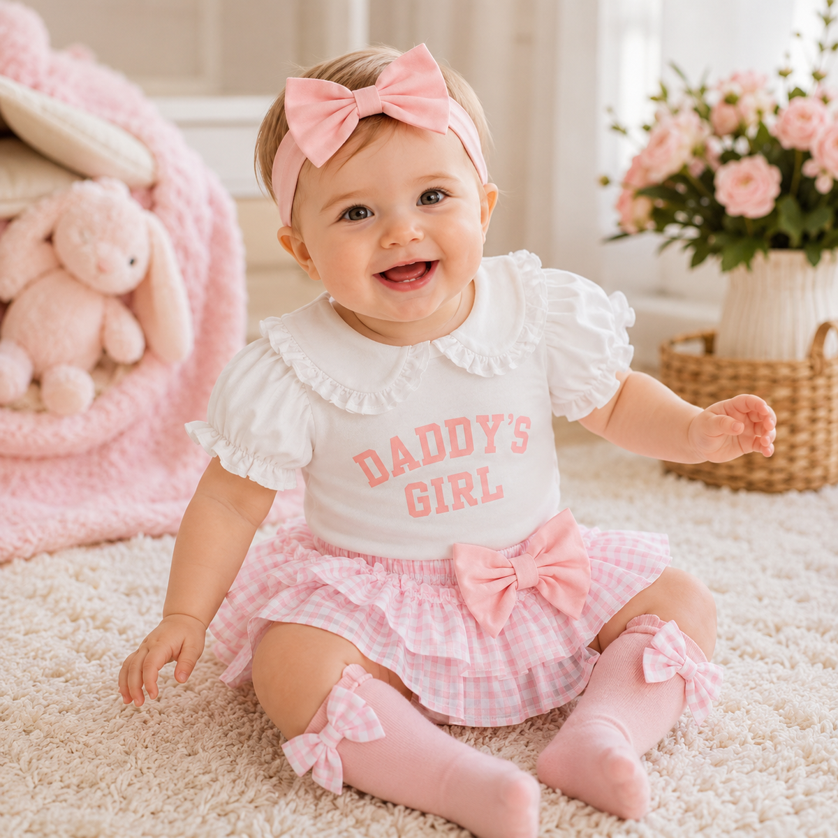 Daddy's Girl Baby 4-Piece Set — Romper, Skirt, Headband & Socks