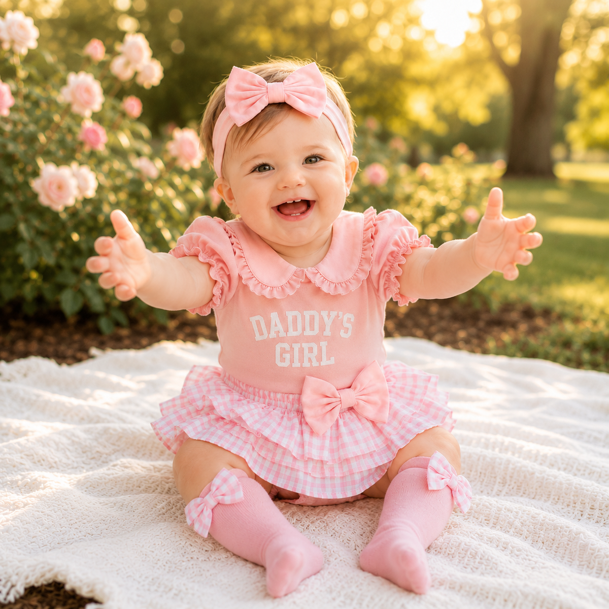 Daddy's Girl Baby 4-Piece Set — Romper, Skirt, Headband & Socks