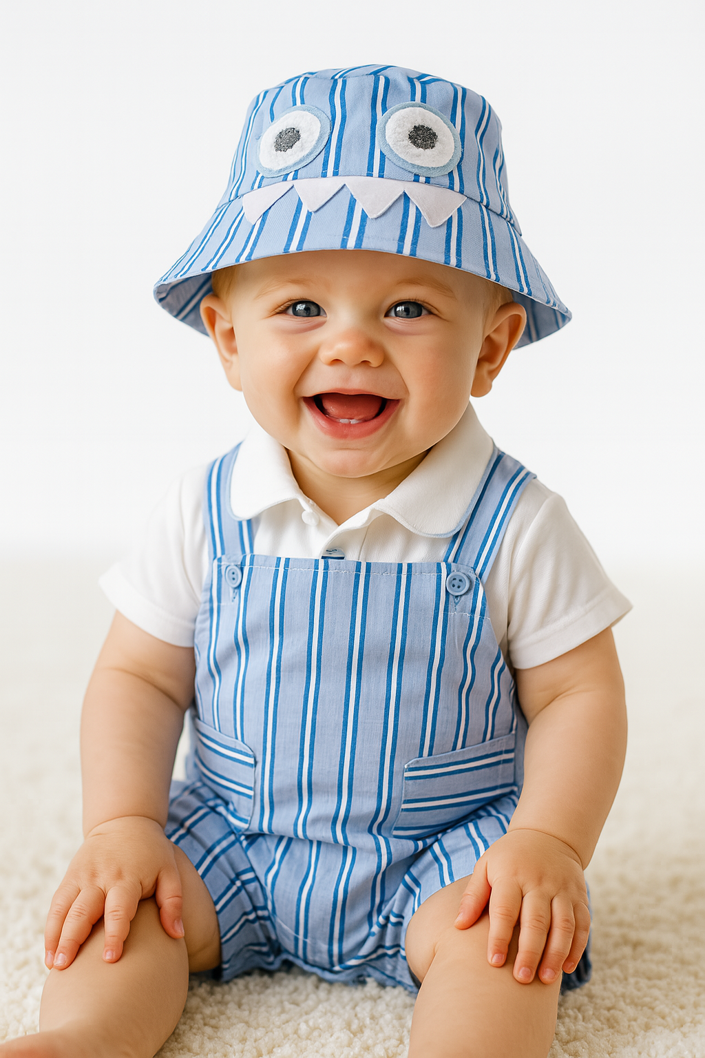 3PCS Baby Boy Striped Summer Outfit Set