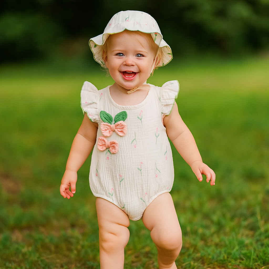 Baby Girl Tulip Romper Set