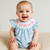 Smocked Bow Embroidered Baby Girl Romper