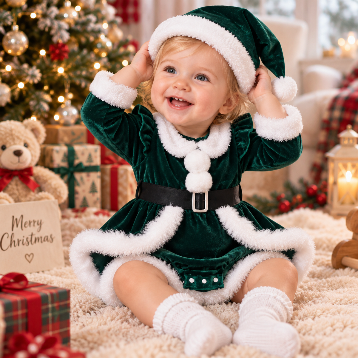Baby Girls Christmas Romper Dress