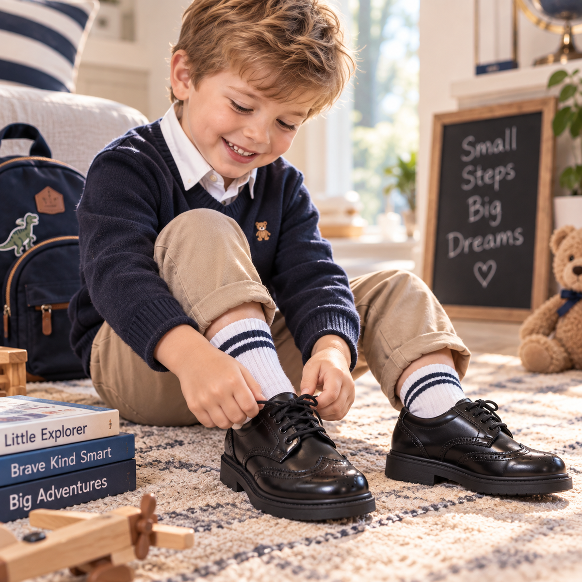 Boys Leather Oxford Formal Shoes