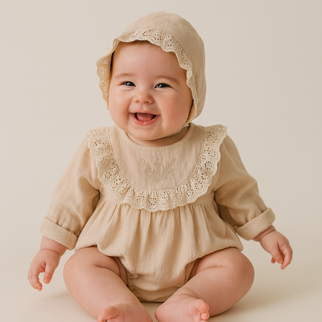 Vintage Lace Romper and Hat