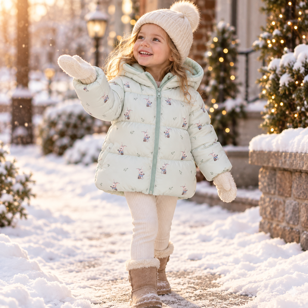 Kids' Hooded Double-Sided Plush-Lined Jacket