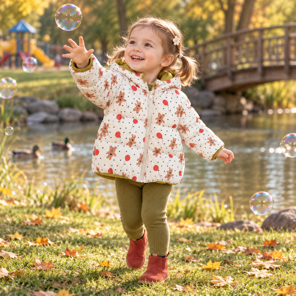 Kids' Hooded Double-Sided Plush-Lined Jacket