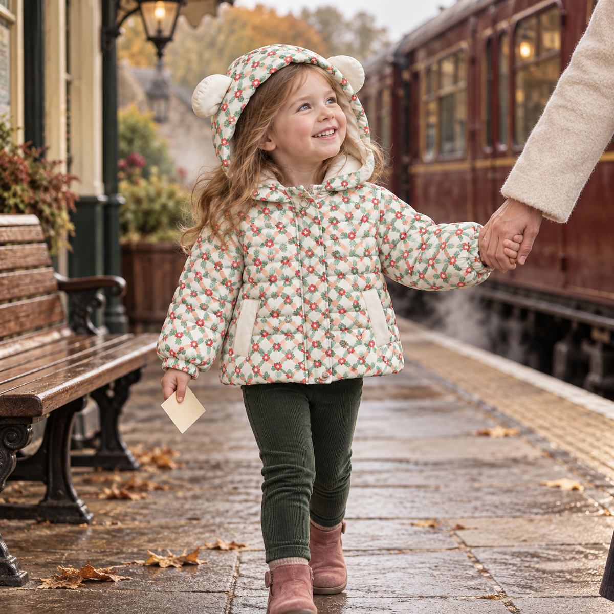 Kids' Velvet-Lined Thickened Cotton Coat