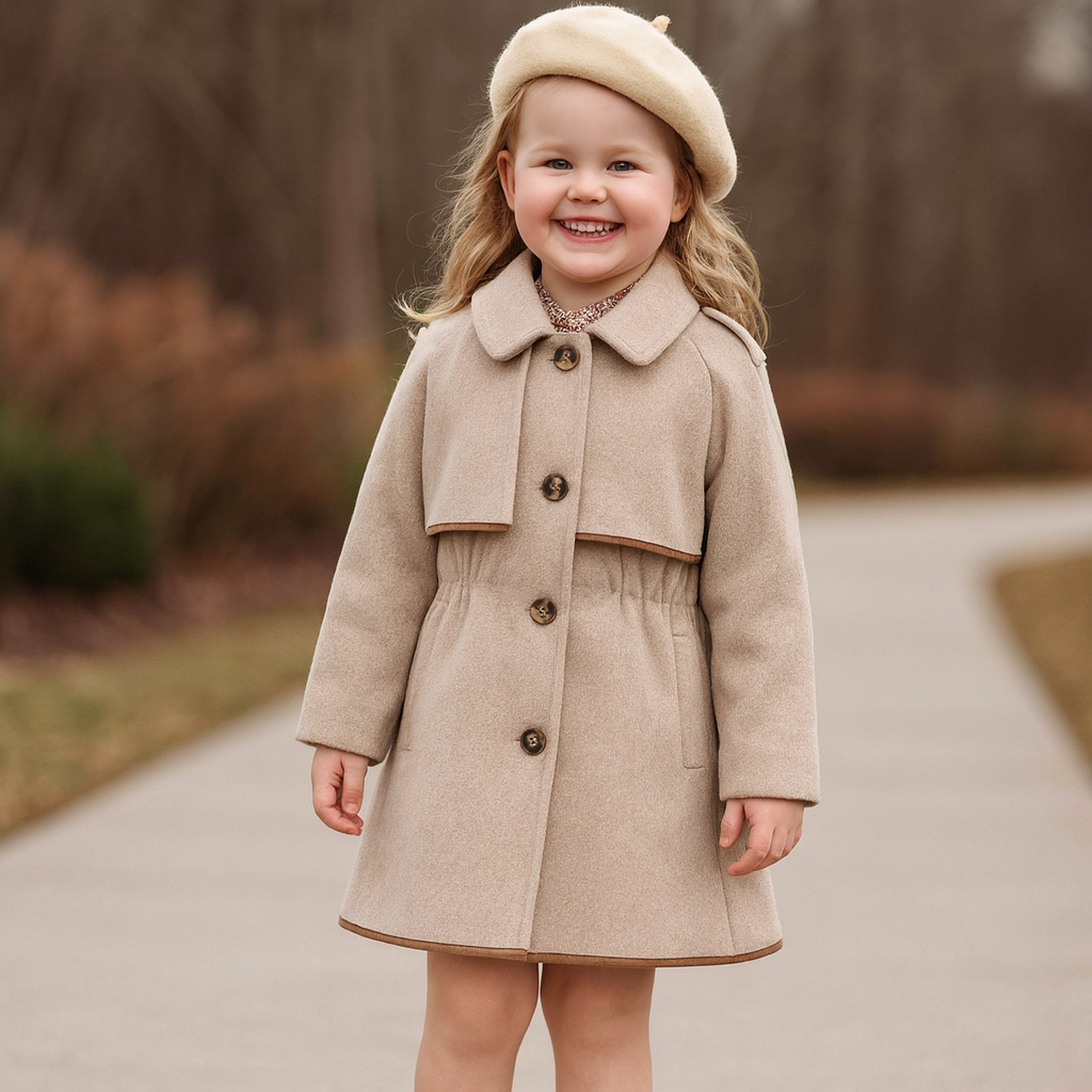 Girls Long Trench Coat