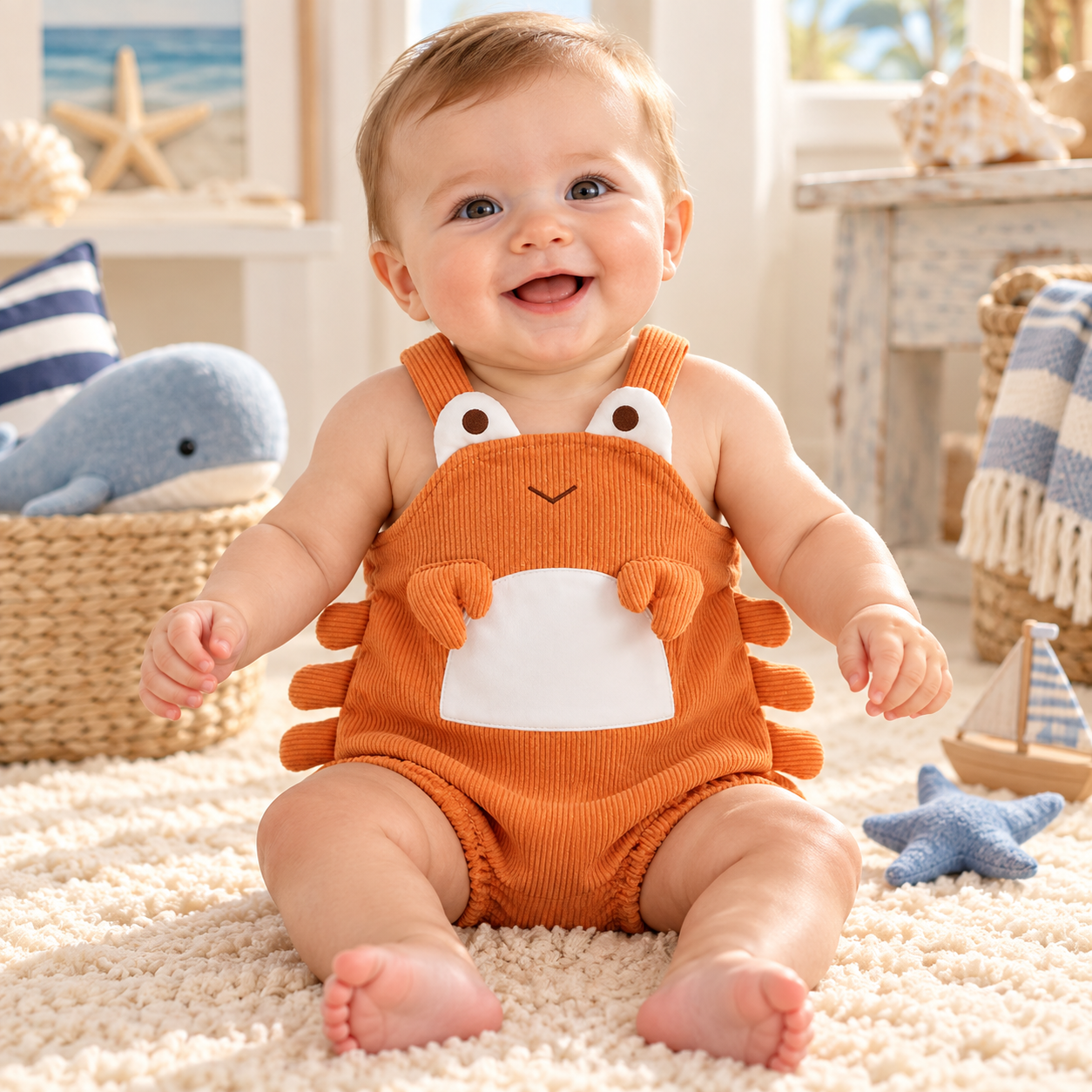Baby Crab Halloween Costume Romper – Sleeveless Outfit