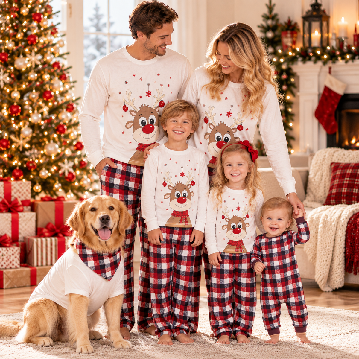 Matching Family Reindeer Christmas Pajamas — Sold Separately