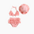 Baby Girl Ruffle Bikini Set with Hat