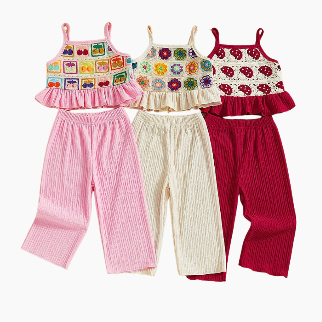 Crochet Camisole and Wide Leg Pants