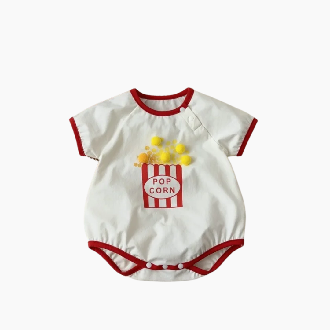 Cute Popcorn Baby Romper