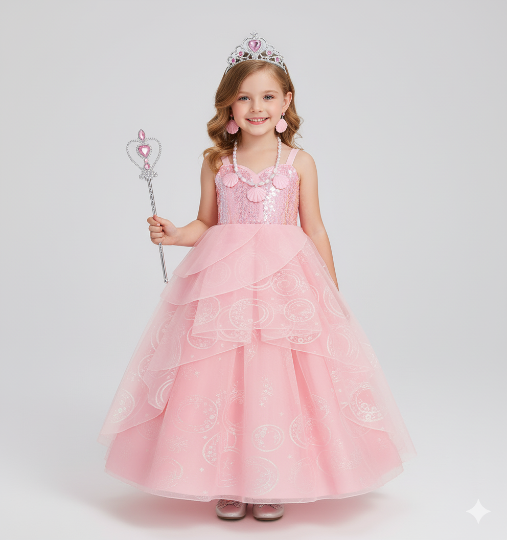 Girl's Pink Princess Ball Gown