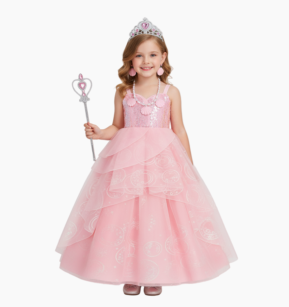 Girl's Pink Princess Ball Gown