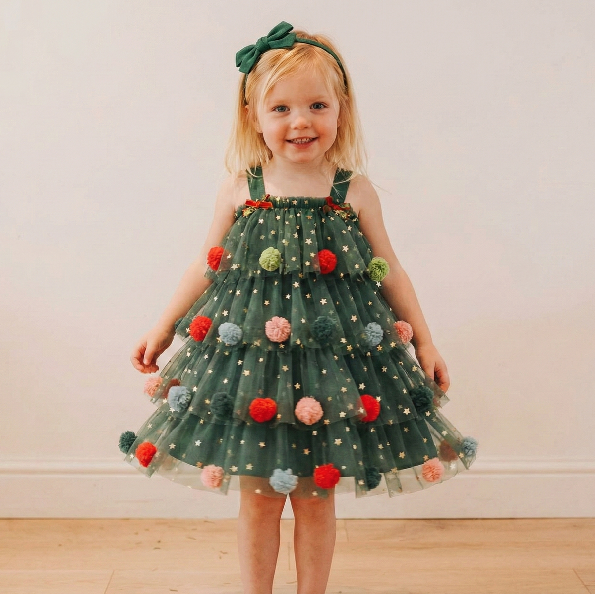 Girls Christmas Tree Dress