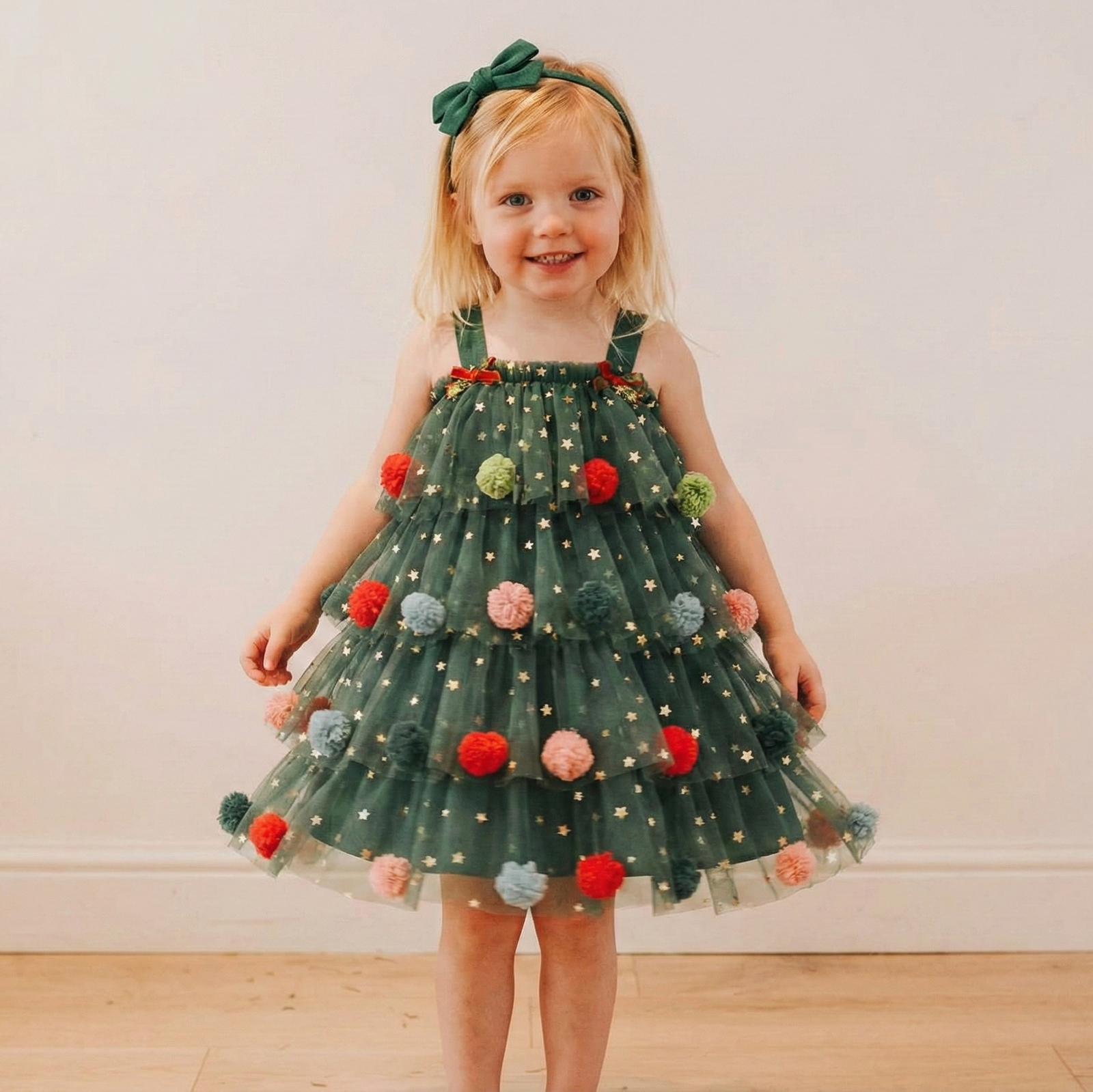 Girls Christmas Tree Dress