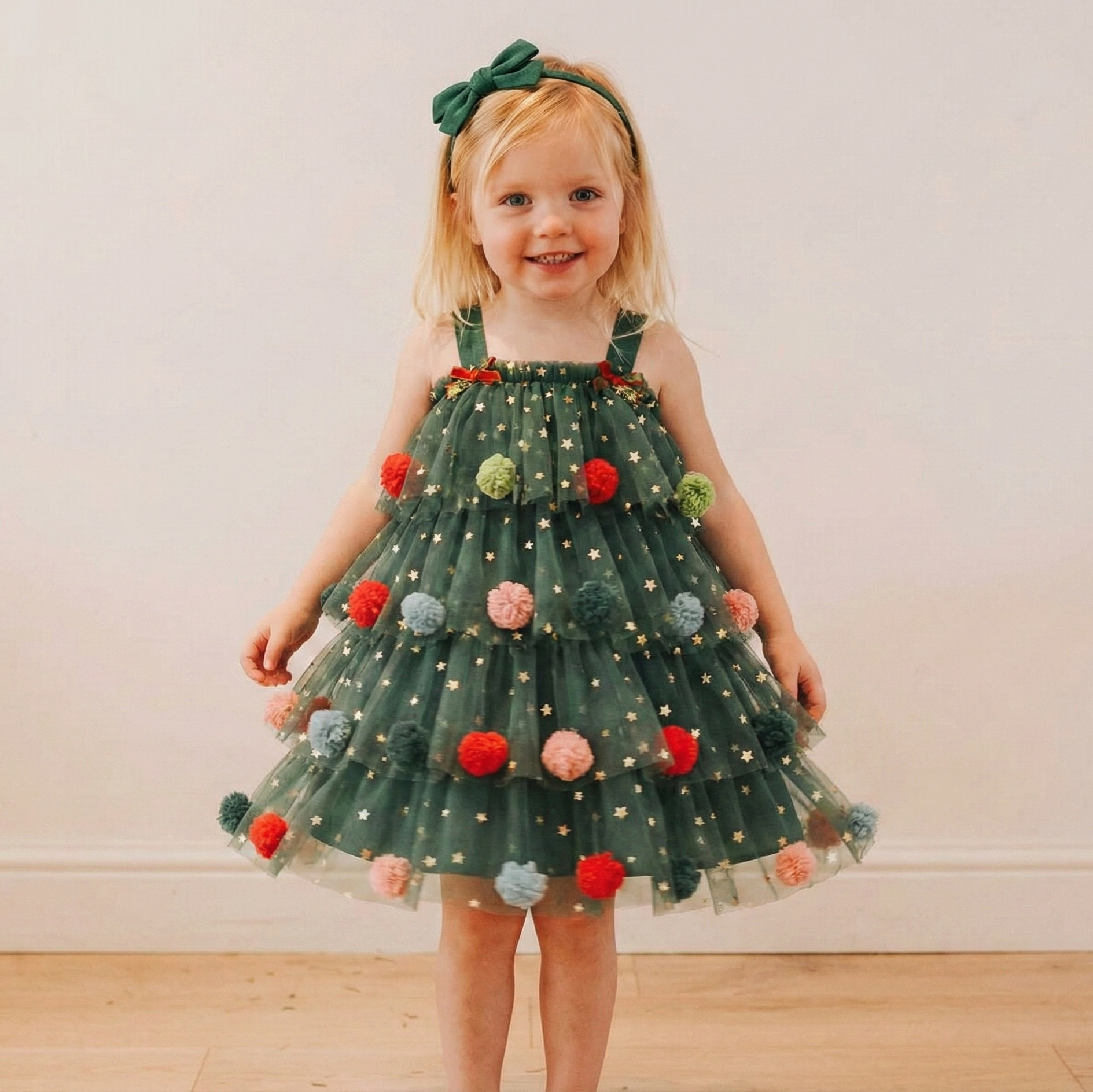 Girls Christmas Tree Dress