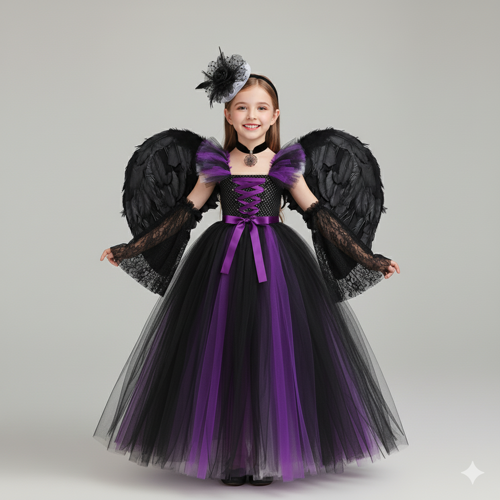 Girl's Dark Fairy Costume