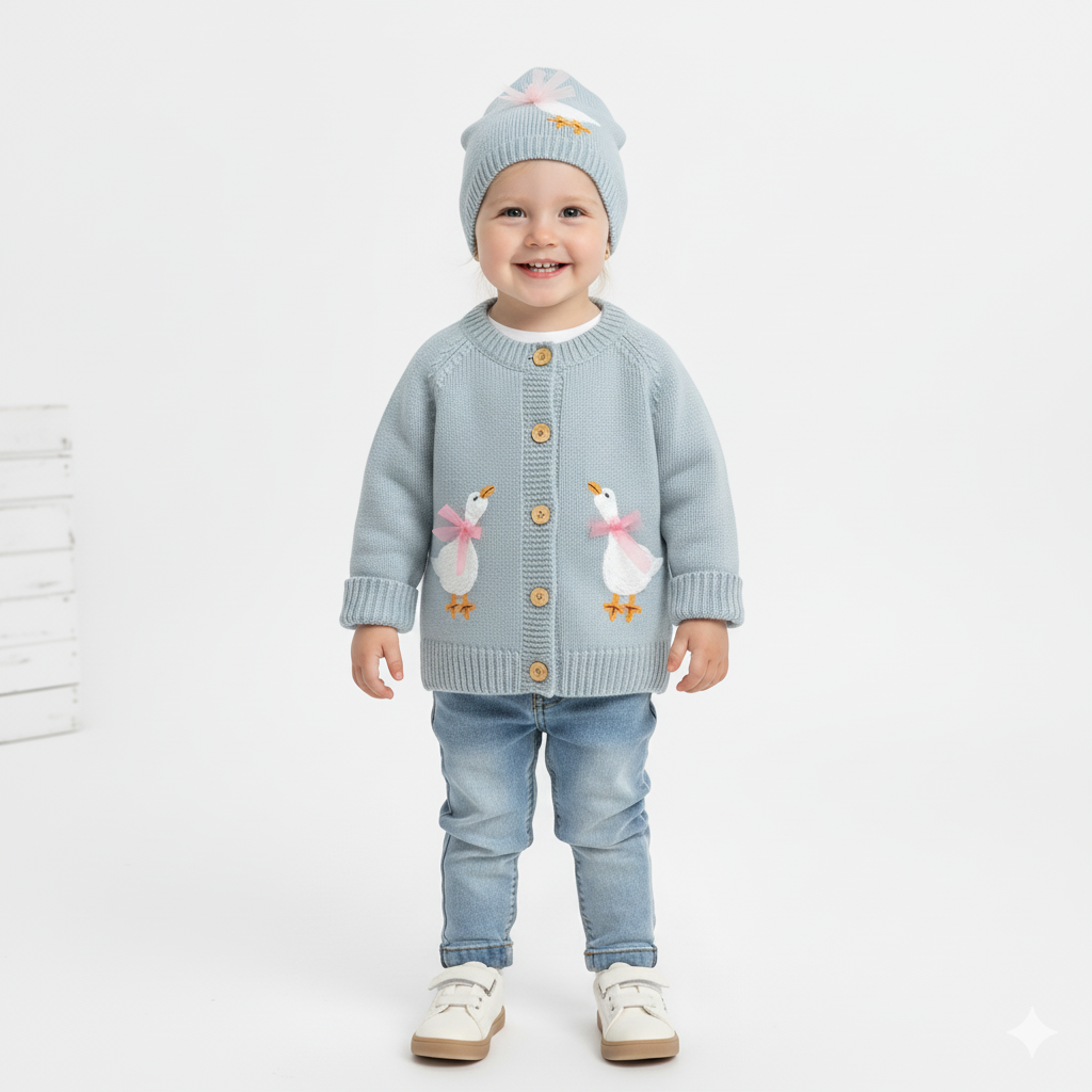 The Waddling Geese Pocket Knit Cardigan