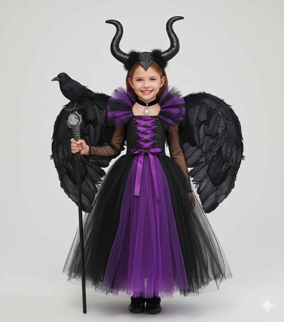 Girl's Dark Fairy Costume