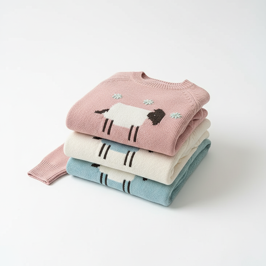 Ultra-Soft Kids Cartoon Knit Sweater