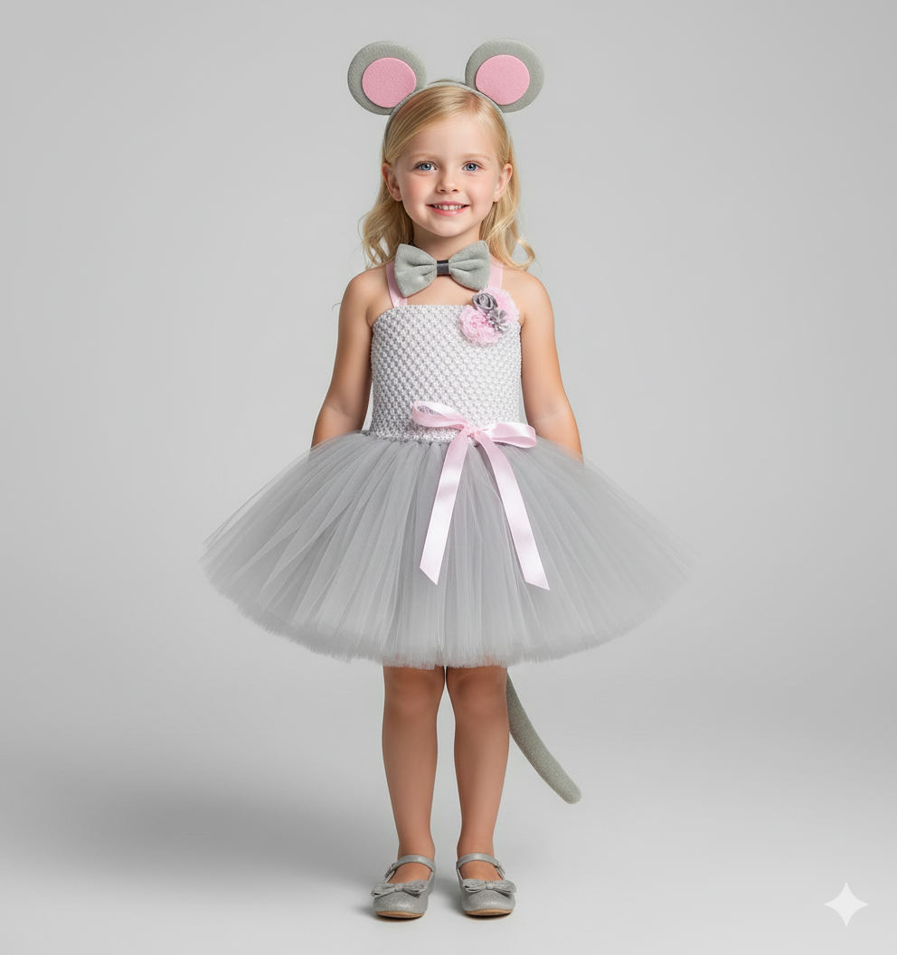 Girl's Tutu Mouse Costume Set