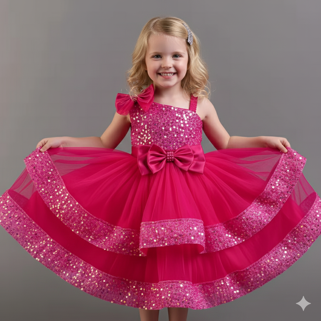Girls' Sequin & Tulle Princess Dress