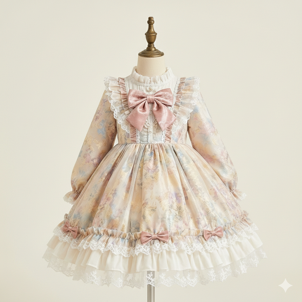 Long-Sleeve Vintage Lolita Princess Dress