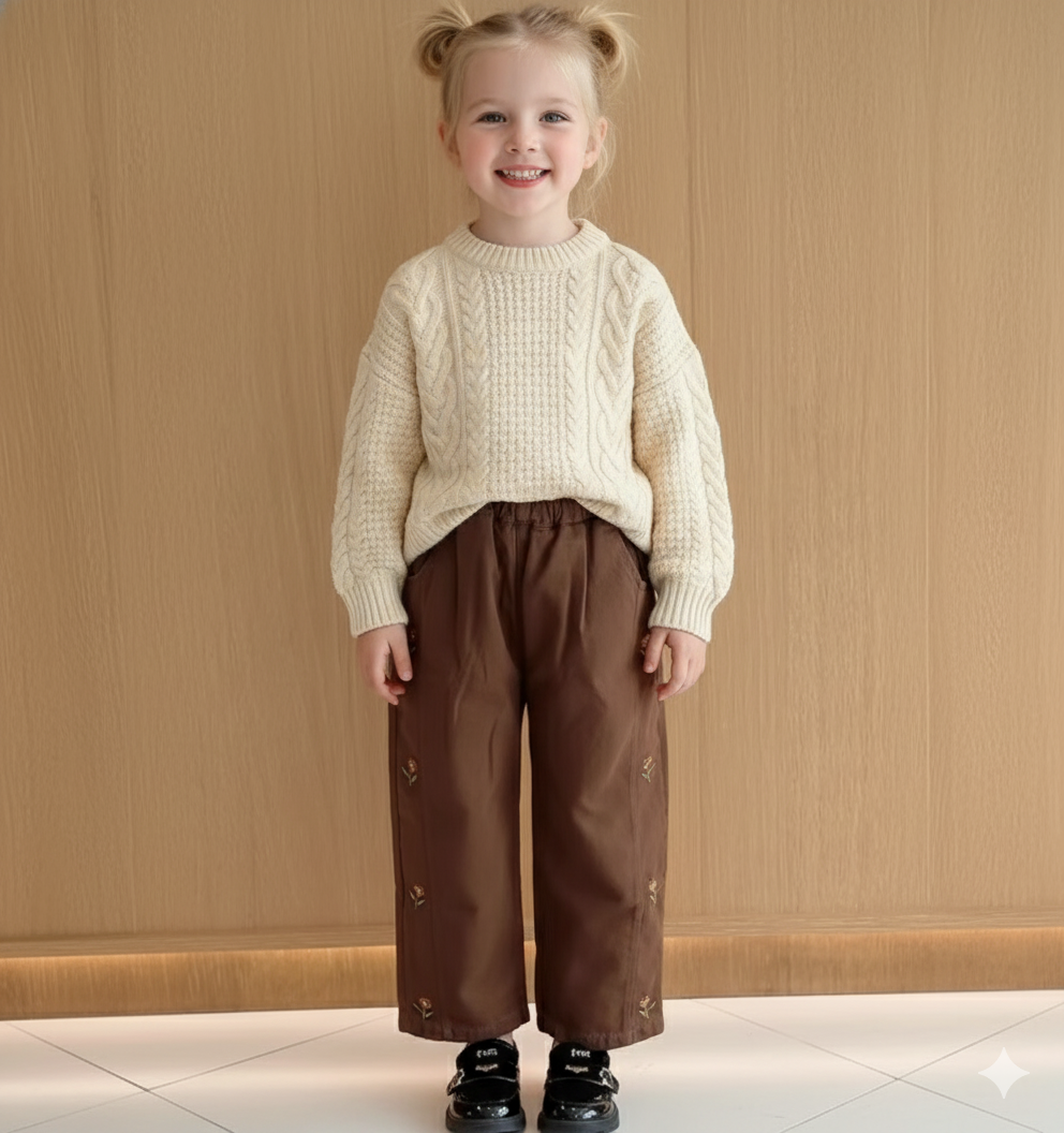 Willow Creek Embroidered Cotton Trousers