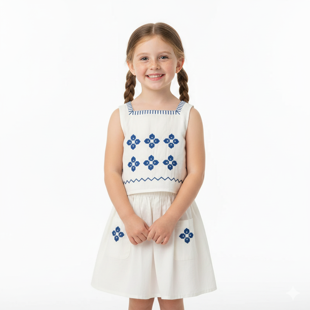 Girls' Embroidered Outfit