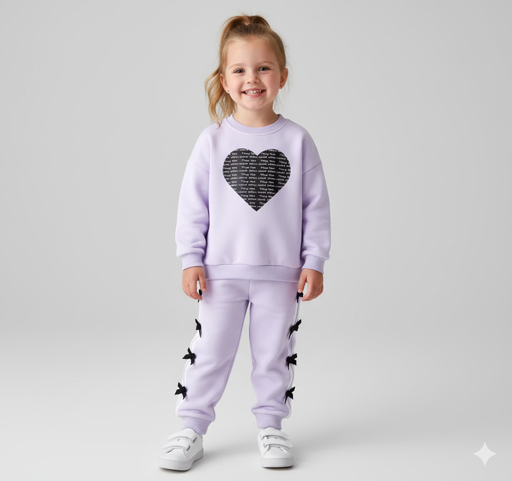 Toddler and Baby Heart Sweatshirt and Pants Set