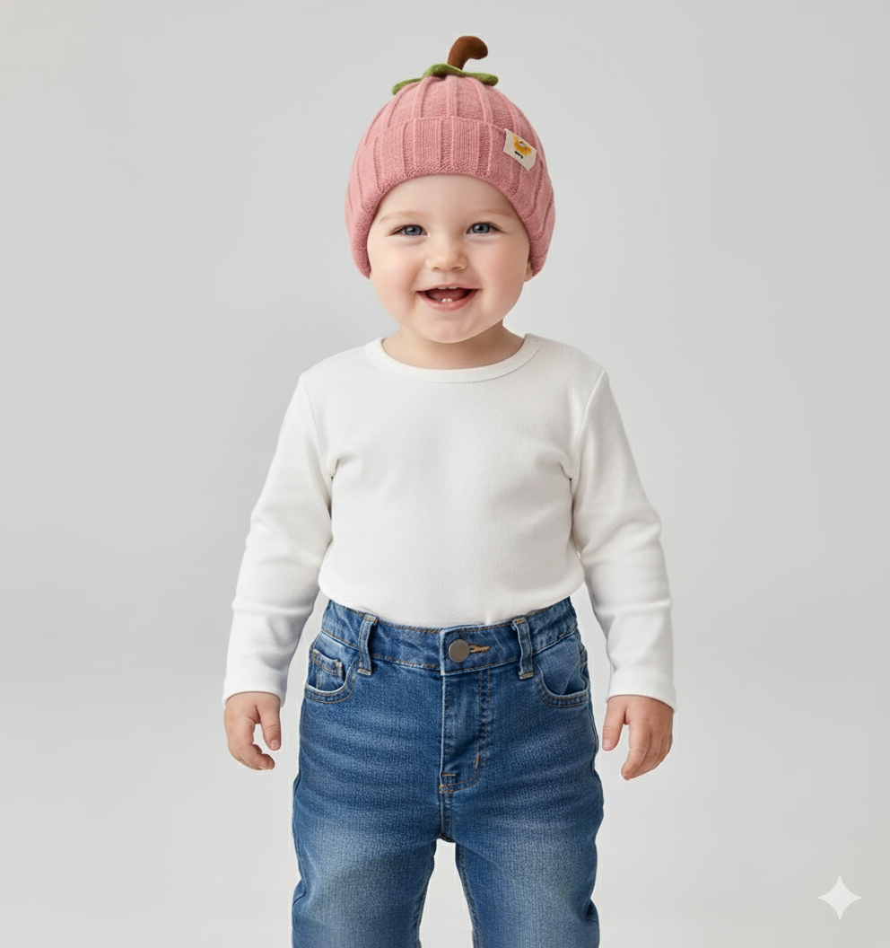 The Little Sprout Ribbed Knit Baby Beanie