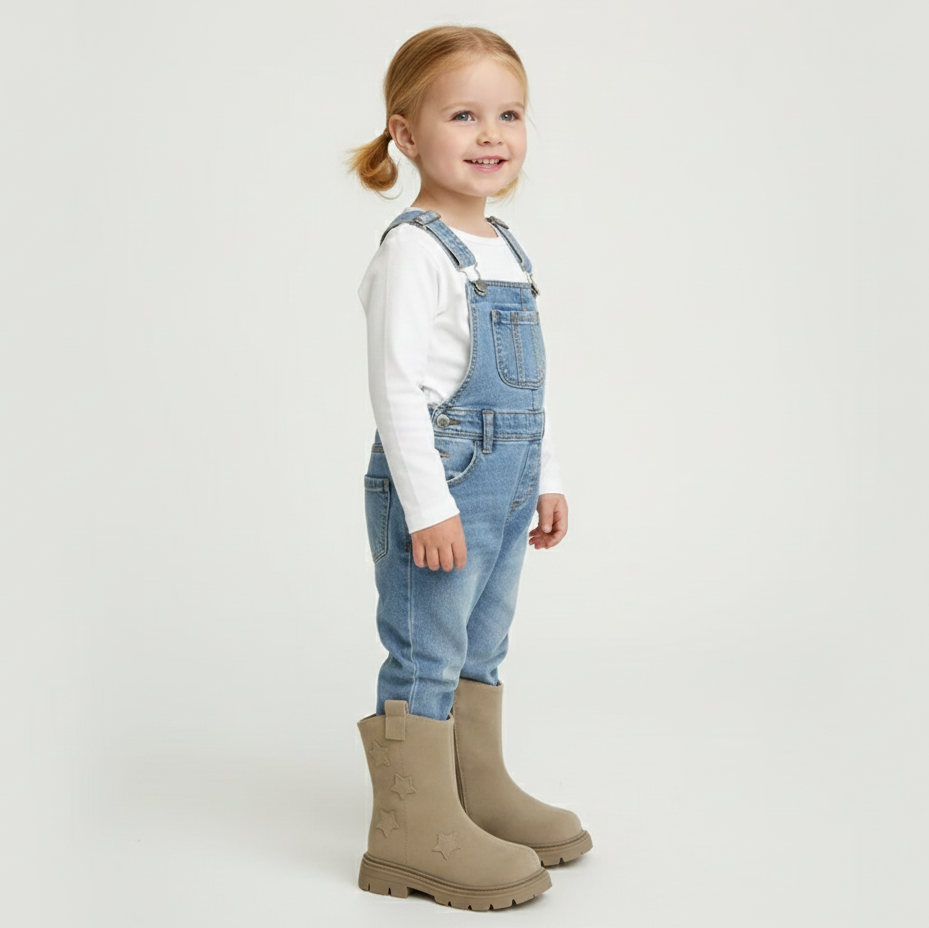 Girls' Leather Mid-Calf Boots